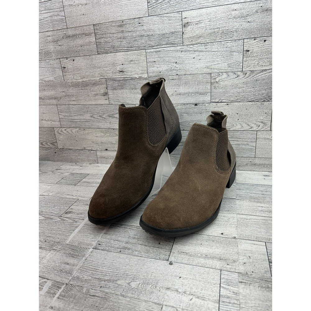 Aetrex Boots Womens‎ Size 7 Suede Chelsea Ankle Booties Comfort Walking Shoes